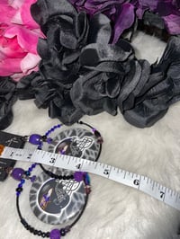 Image 2 of Ravens Nation button hoop earrings