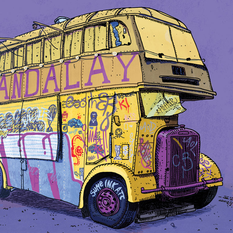 Mandalay Bus Print Limited Edition Digital Print Image 2