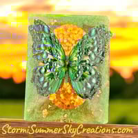 Image 2 of Green/Gold Marbled Book Prayer/Trinket Box
