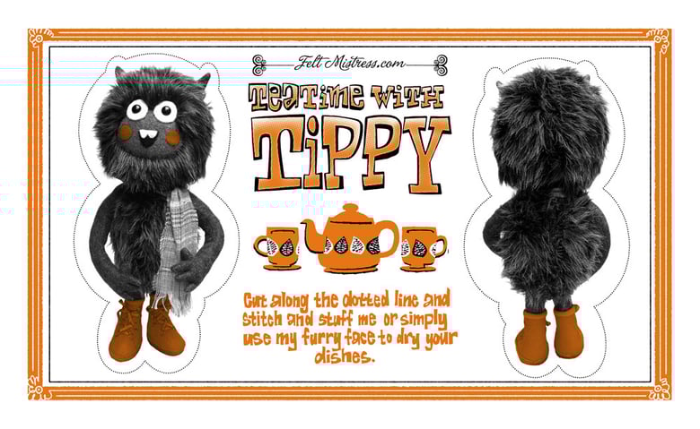 Image of "Teatime With Tippy" Tea Towel