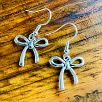 Image 1 of Set of 5 bow silver plated earrings