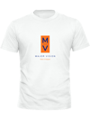 WHITE UNISEX TEE (ORANGE & BLUE) 