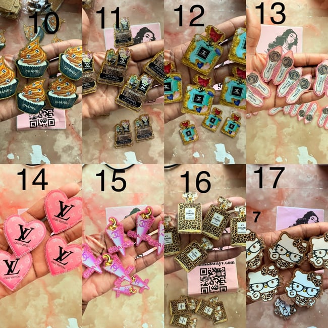 4 pcs Acrylic Charms