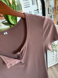 Image 1 of Brown sexy ribbed tee