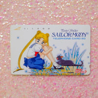 Image 1 of Sailor Moon Telephone Card (Movic: Usagi + Luna)