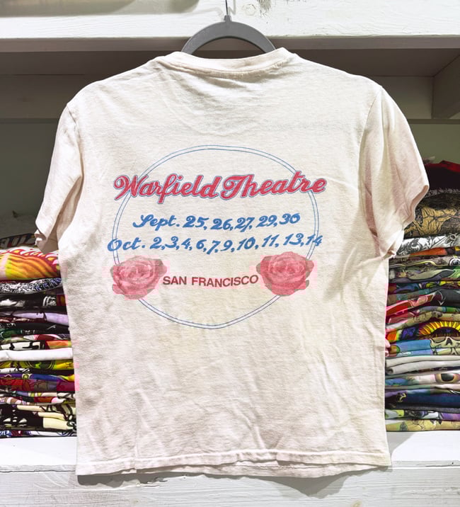 Grateful Dead 1980 Tour Warfield T-Shirt - Fits SM