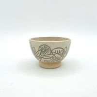 Image 4 of mini bowl, blue grey flowers