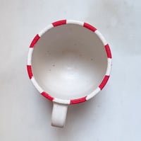 Image 3 of Circus Cup With Handle - Red & White