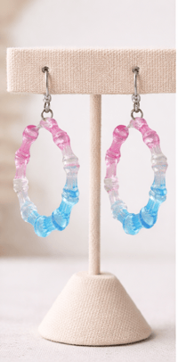 Image 1 of Purple/Blue Ombre Hoops