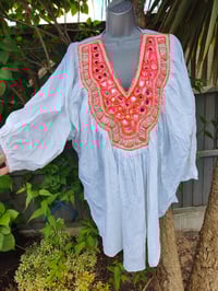 Image 9 of Cotton Neon Set-  tunic and bag- one off 