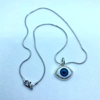 Image 1 of Eye pendant on silver chain