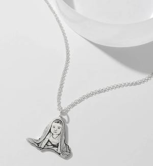 Photo Engraved Necklace Stainless Steel Memorial 