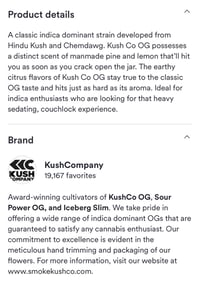 Image 2 of 28g KushCo Og thca