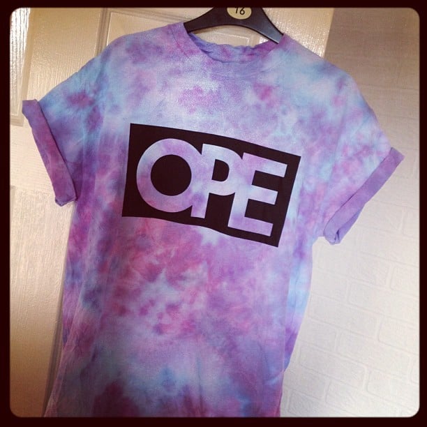 Image of OPE Tie Dye Box Logo (Blue Pink Purple)
