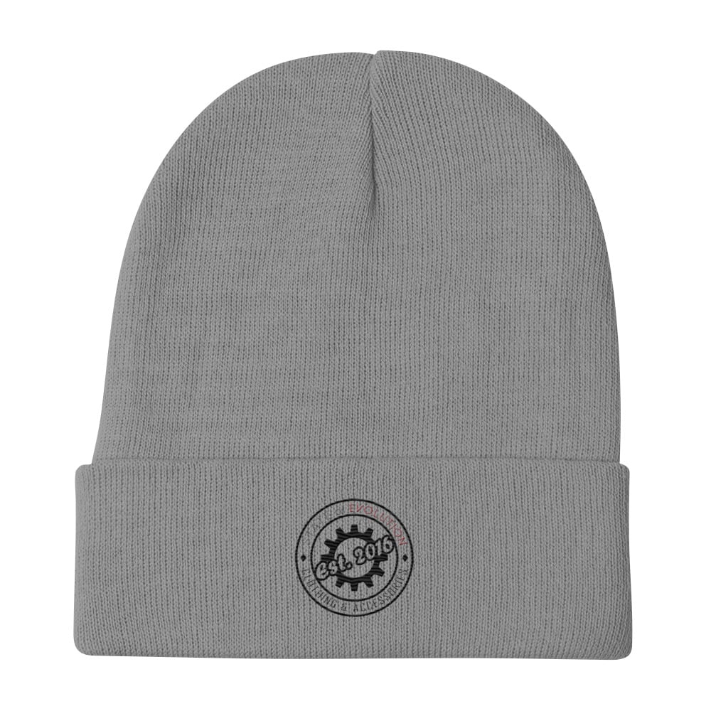 Image of State of Evolution EST 2016 Embroidered Beanie (Black circle)