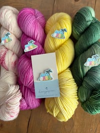 Image 3 of Yarn Island Enamel Pin