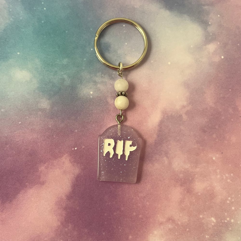 Image of RIP Tombstone Keychain