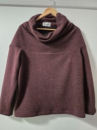 Image 3 of Kylie Jane Cowl Top -rust/black boucle 
