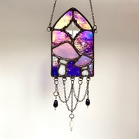 Image 3 of Galaxy Mushie Suncatcher - pink & purple 