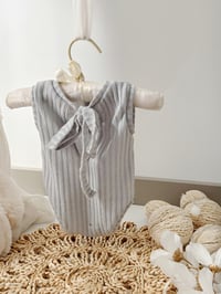 Image 3 of Photo prop | Newborn bodysuit for photoshoot | Robbie| gray | sleeveless