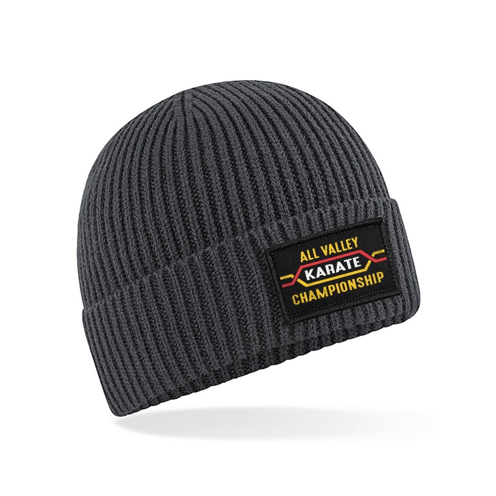 Image of Karate Kid All Valley Patch Knitted Beanie Hat