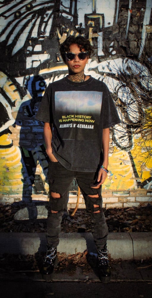 Image of “WAKE UP” Acid Wash Oversize T-Shirt