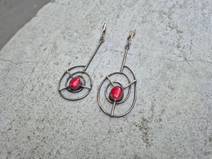 Red earrings 