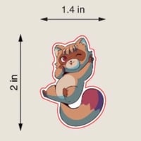 Image 2 of Kawaii Shikigami Raph-Chan Vinyl Sticker - 2 Inch