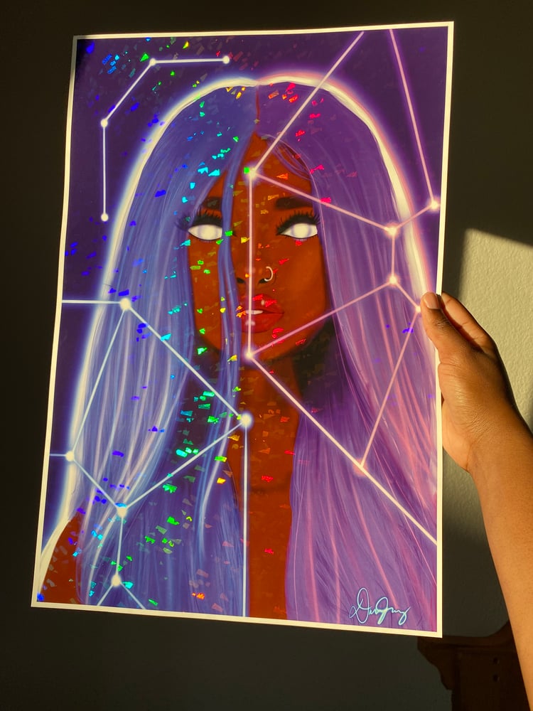 Image of Cypher Purple-Holographic Print