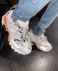 Orange & White Balenciaga Tracks