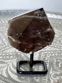 Image 6 of Smoky Quartz Natural Point With Rainbows On Stand #2650