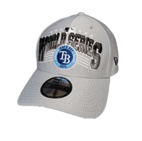 Image 1 of New Era 39thirty Tampa Bay Rays Hat Cap World Series Osfm Gray