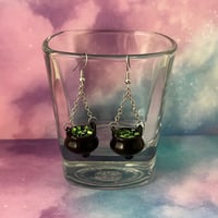 Image 2 of Bubbling Cauldron Earrings