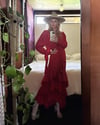 vintage  Norma Kamali scarlet flamenco dress