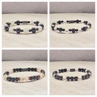 Image 1 of The Black and White Magnetic Bracelet Collection 