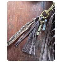 Image 5 of The Devana Crossbody Fringe - Buttery Soft Dark Brown Leather 