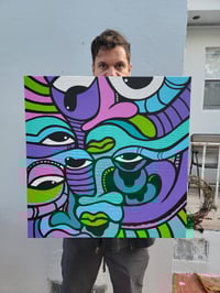 Image 5 of Crowded Spaces: Purple and Teel