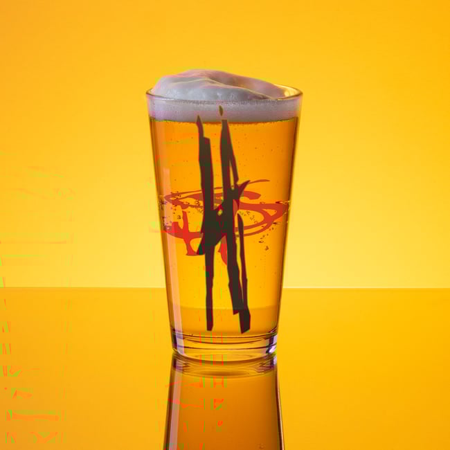 Head Sling Official-Tag Logo-Shaker pint glass