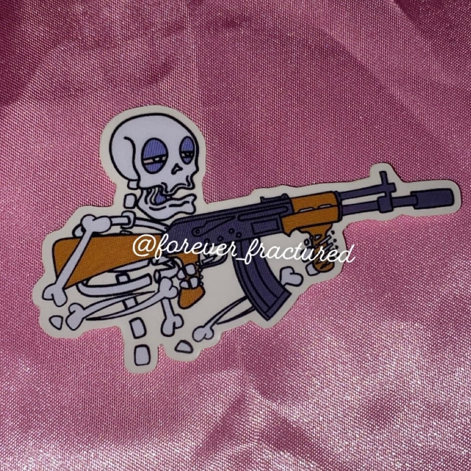 Image of AK Skeleton Clear Sticker