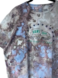 Image 8 of ♻️ UPCYCLED XL Unisex 100% Cotton VANS Graphic Tee in Stormy Skies Watercolor Ice Dye