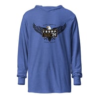 Image 1 of Trump 2024 Ultra MAGA  - Patriotic Eagle - Hooded Long-Sleeve Tee 