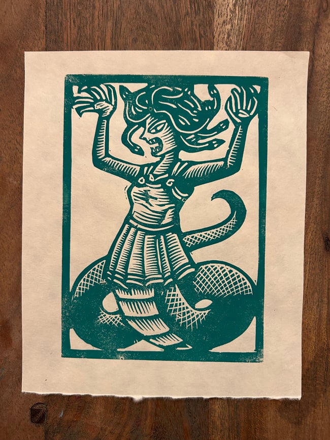 Greek Beasts Block Print Set