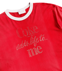 Image 2 of 70's Coke Mesh Ringer Tee - L