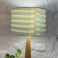 Image 4 of Carlos Blue Stripe 30cm Fabric Lampshade