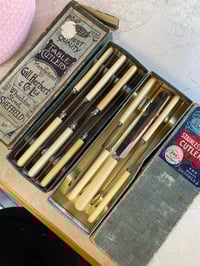 Image 1 of boxes vintage knives 