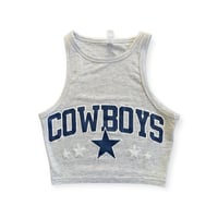 Image 1 of Dallas Gray Crop Tank Top