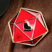 Image 2 of BLOOD DnD Dice Enamel Pin