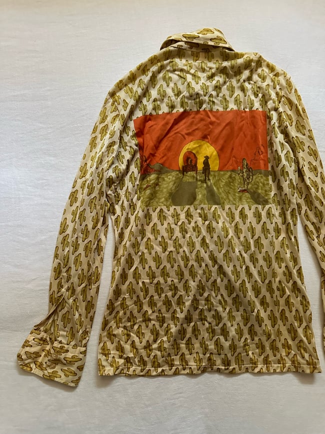 70s saguaro cactus blouse