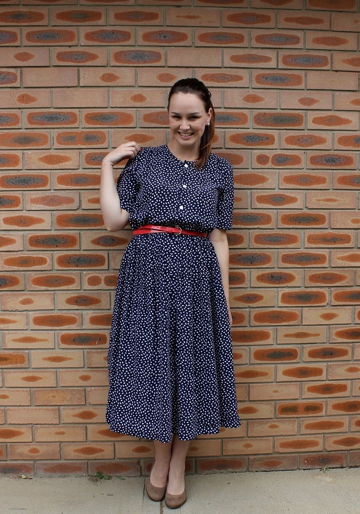 Image of 1980's 'Like a leaf' dress