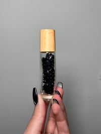 Image 1 of OBSIDIAN FILLED ESSENTIAL OIL ROLLER BOTTLES